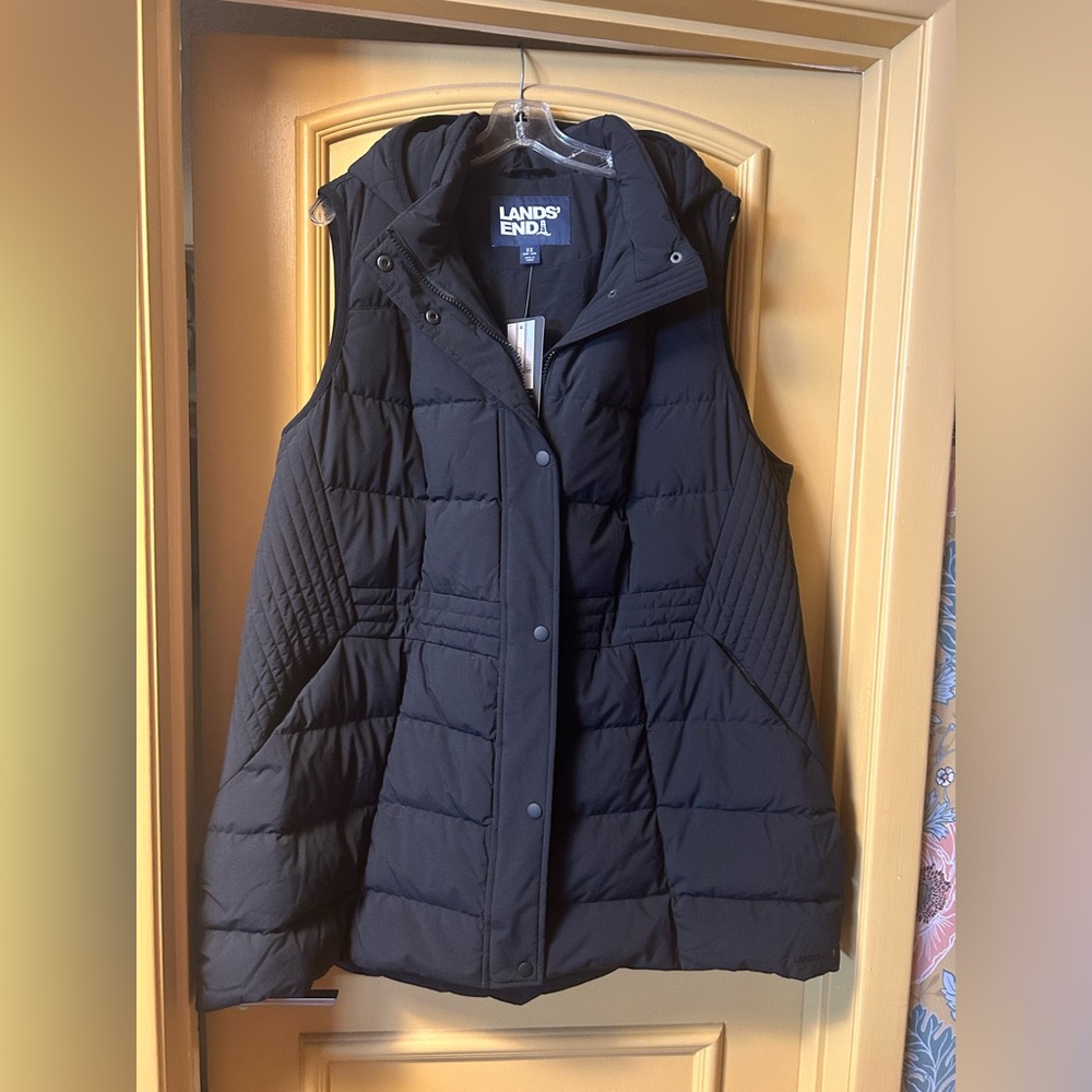 Lands End Down Vest 2x, New with Tags